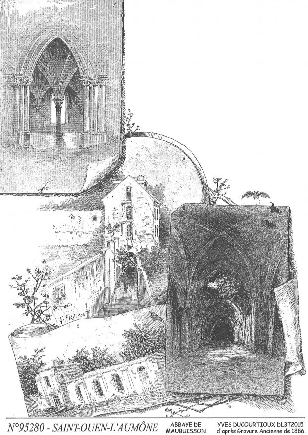 N 95280 - ST OUEN L AUMONE - abbaye de maubuisson (d'aprs gravure ancienne)